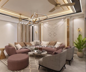 Drawing Room Interior Design in Bali Nagar